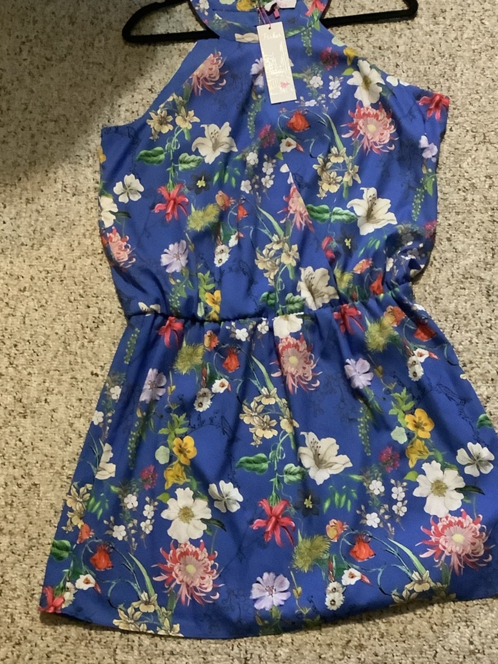 Blue Floral Sleeveless Midi Dress -‎ Parker’s NY, new